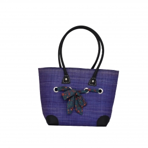 Tote bag Rabanne blue scarf pm