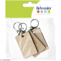 Lot de 3 porte-clés rectangulaire 5.5 x 3.5 x 0.5