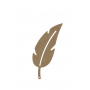 Plume arrondie en bois - 21x7 cm