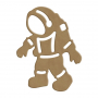 Wooden astronaut - 13 cm