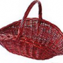 Panier à bois osier brut et blanc