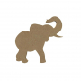 Éléphant 2 en bois - 15 cm