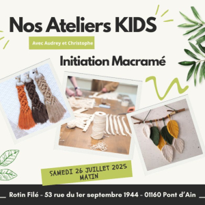 Kids Workshop - Macramé Introduction - July 26 Morning